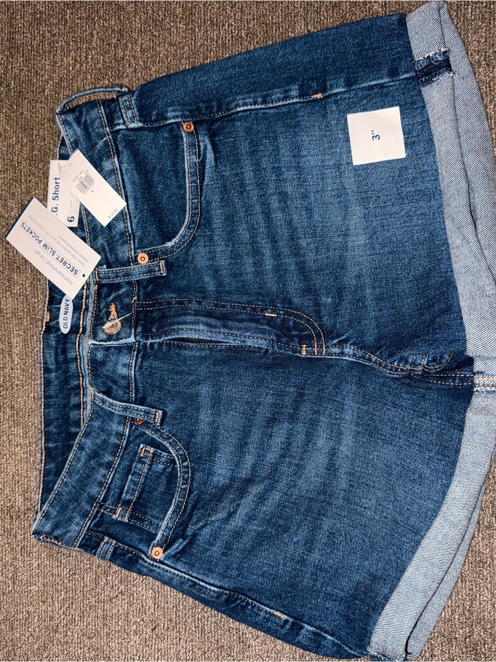 Old Navy Blue Denim Women's Rolled-Hem Shorts